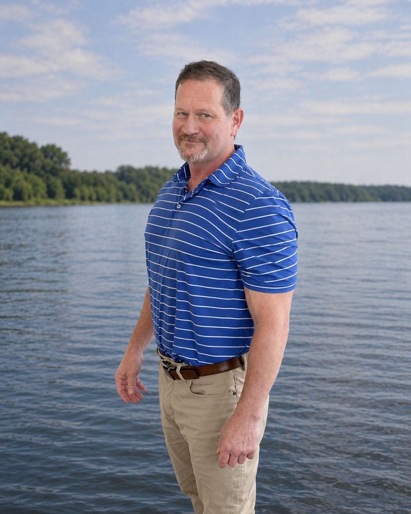 Dr. Troy A. Murphy, DO, on a dock on the Savannah waterfront