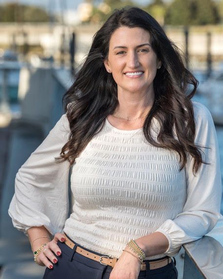 Nadia Edenfield, FNP-C, at a Savannah dock